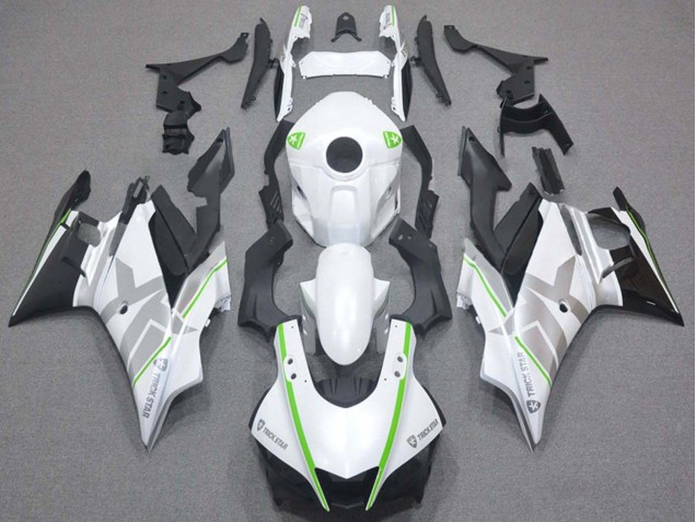 Carenados Moto Yamaha YZF R3/R25 2019-2021 - Blanco Verde Plata Negro