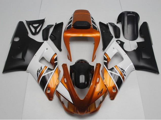 Carenados Moto Yamaha YZF R1 1998-1999 - Naranja Oro Gris Blanco Negro