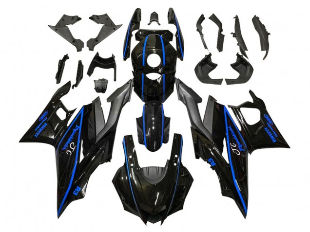 Carenados Moto Yamaha YZF R3/R25 2019-2021 - Negro Brillante Azul Negro Mate