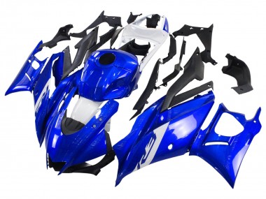 Carenados Moto Yamaha YZF R3/R25 2022-2024 - Azul Blanco Negro Mate