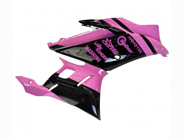 Carenados Moto Yamaha YZF R3/R25 2022-2024 - Rosa Negro Brillante Monstruo