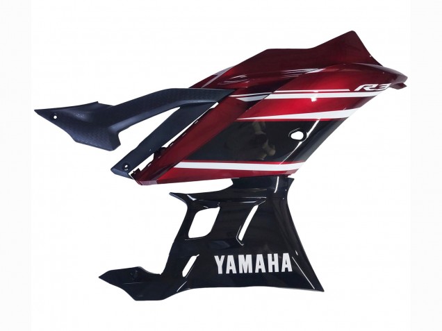 Carenado Moto Yamaha YZF R3/R25 2022-2024 - Rojo Blanco Negro Brillante