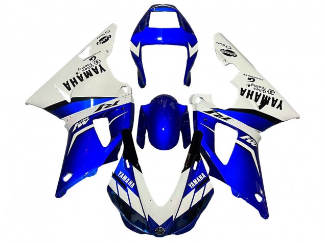 Carenados Moto Yamaha YZF 1000 R1 1998-1999 - Blanco Azul Negro