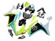 Carenados Moto Yamaha YZF 1000 R1 2007-2008 - Azul Claro Verde Lima Negro