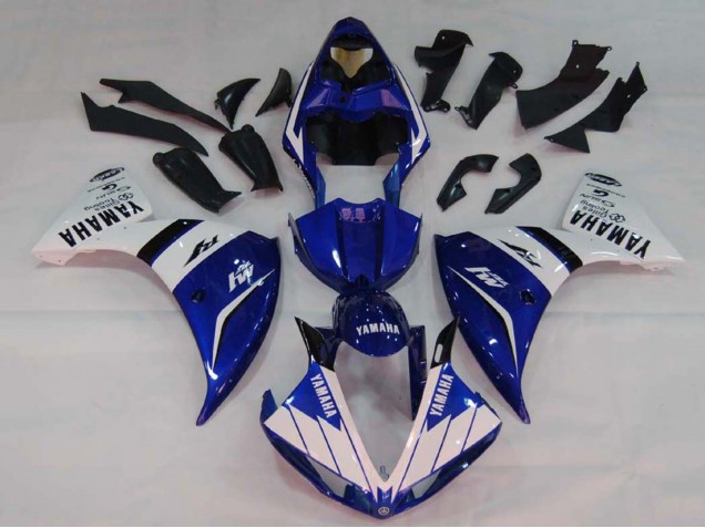 Carenados Moto Yamaha YZF 1000 R1 2009-2011 - Blanco Azul Negro M1