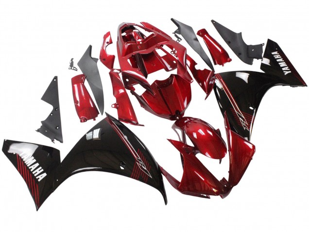 Carenados Moto Yamaha YZF 1000 R1 2012-2014 - Rojo Negro Brillante