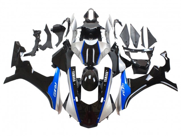 Carenados Moto Yamaha YZF 1000 R1 2015-2019 - Plata Azul Negro Brillante