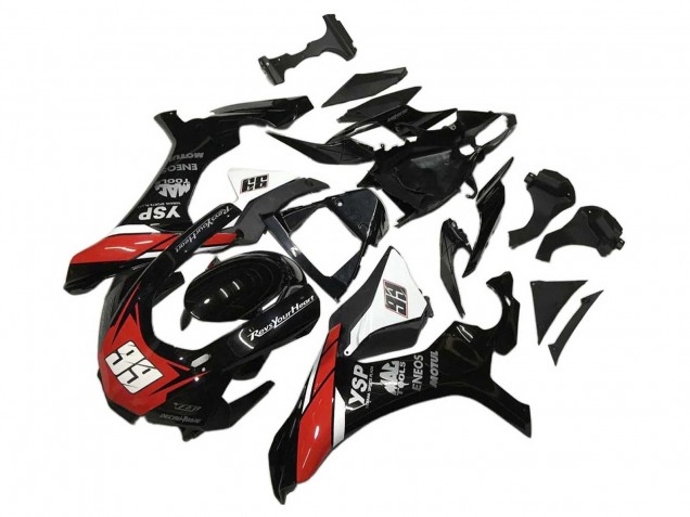 Carenados Moto Yamaha YZF 1000 R1 2020-2025 - Negro Brillante Blanco Rojo YSP ENEOS Motul 99
