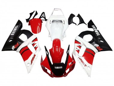 Carenados Moto Yamaha YZF 600 R6 1998-2002 - Blanco Rojo Negro Brillante