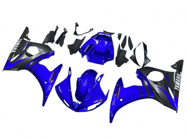 Carenados Moto Yamaha YZF R6 2003-2004 - Azul Negro Brillante