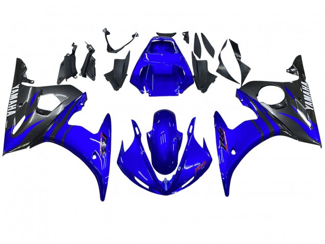 Carenados Moto Yamaha YZF R6 2003-2004 - Azul Negro Brillante