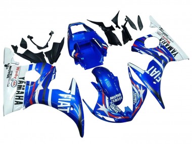 Carenados Moto Yamaha YZF R6 2003-2004 - Blanco Azul Fiat Motul Kastinee