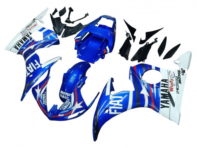 Carenados Moto Yamaha YZF R6S 2006-2009 - Blanco Azul Fiat Motul Kastinee