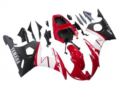Carenados Moto Yamaha YZF R6S 2006-2009 - Rojo Blanco Negro Mate