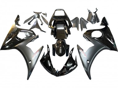 Carenados Moto Yamaha YZF R6S 2006-2009 - Negro Brillante Negro Mate Oro Camaleón