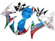 Carenados Moto Yamaha YZF 600 R6 2005 - Azul Claro Blanco Verde Rojo Kastinee Dunlop Motul