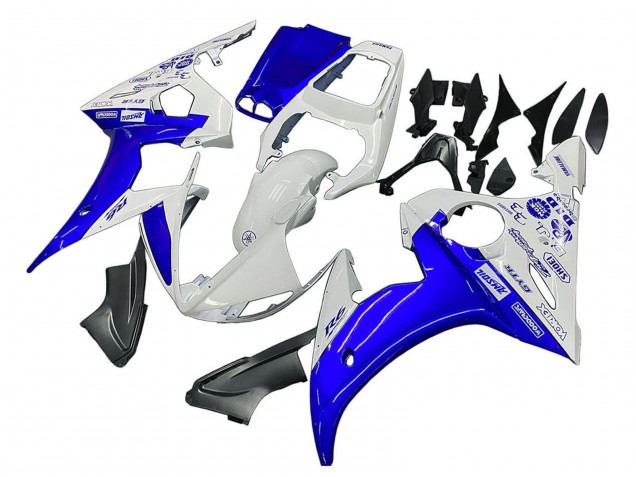 Carenados Moto Yamaha YZF 600 R6 2005 - Blanco Azul Yamalube