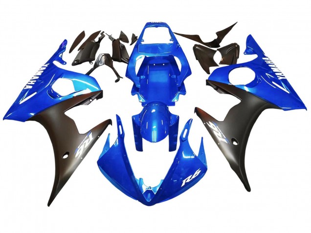 Carenados Moto Yamaha YZF 600 R6 2005 - Azul Negro Mate