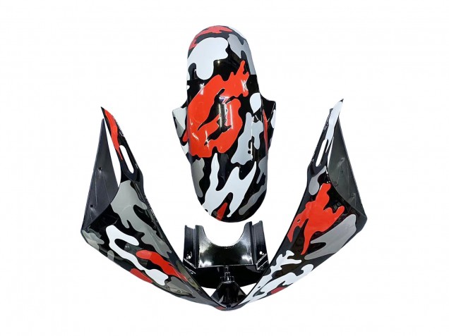 Carenados Moto Yamaha YZF 600 R6 2005 - Negro Rojo Gris Camouflage