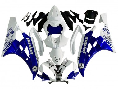 Carenados Moto Yamaha YZF 600 R6 2006-2007 - Blanco Azul Jordan