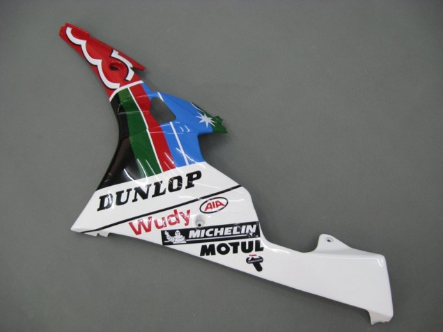 Carenados Moto Yamaha YZF 600 R6 2006-2007 - Azul Verde Blanco Rojo Dunlop Michelin Motul