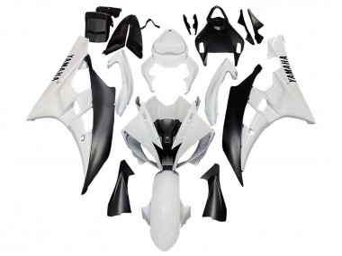 Carenados Moto Yamaha YZF 600 R6 2006-2007 - Blanco Negro Mate