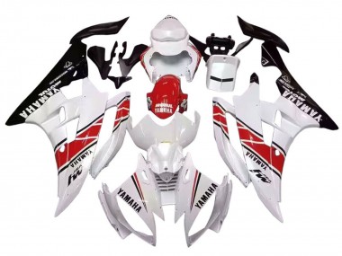 Carenados Moto Yamaha YZF 600 R6 2006-2007 - Blanco Rojo Negro Motul