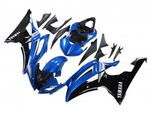 Carenados Moto Yamaha YZF 600 R6 2008-2016 - Blanco Azul Negro Brillante