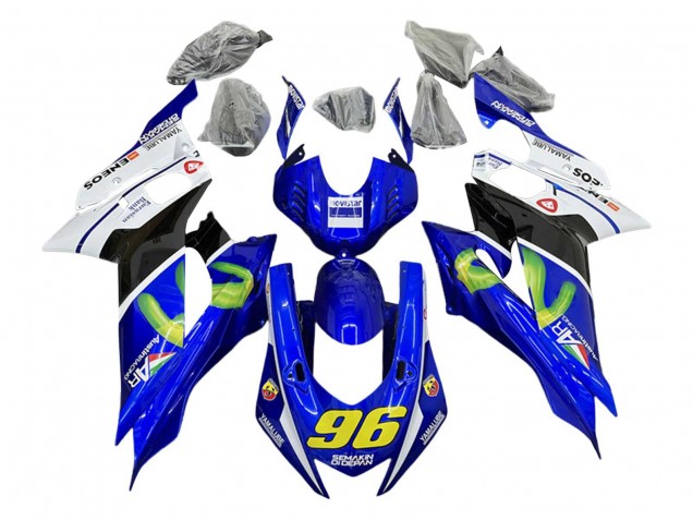 Carenados Moto Yamaha YZF 600 R6 2017-2023 - Blanco Azul Negro Verde MoviStar Semakin Didepan