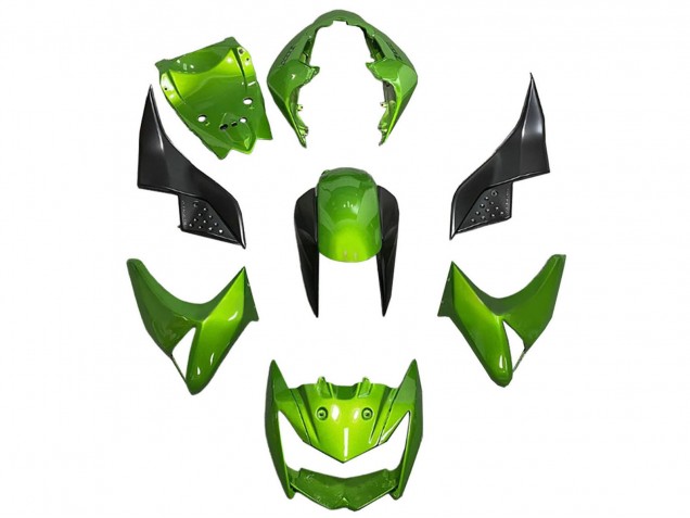 Carenado Moto Kawasaki Z1000 2003-2006 - Verde Negro Brillante