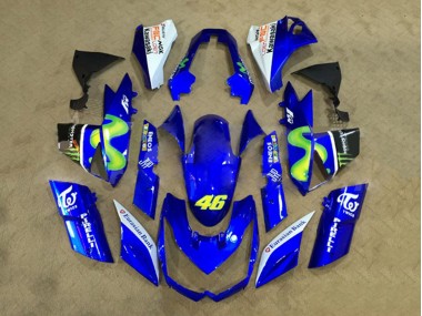 Carenados Moto Kawasaki Z1000 2010-2013 - Blanco Azul Amarillo Monstruo