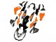 Carenados Moto Kawasaki Z1000 2010-2013 - Naranja Negro Brillante