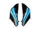 Carenados Moto Kawasaki Z800 2013-2018 - Azul Claro Negro Brillante