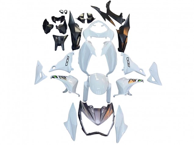 Carenados Moto Kawasaki Z800 2013-2018 - Blanco Verde Plata Negro