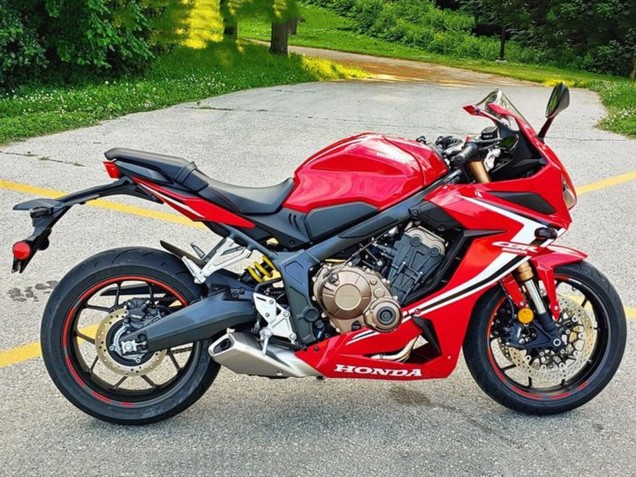 Carenados Moto Honda CBR650R 2021-2023 - Rojo Blanco Negro Raya