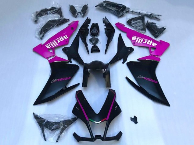 Carenados Moto Aprilia RSV4 1000 2009-2015 - Negro Mate Rosa