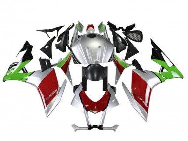 Kits Carenado Moto Aprilia RSV4 1000 2016-2020 - Plata Rojo Negro Verde