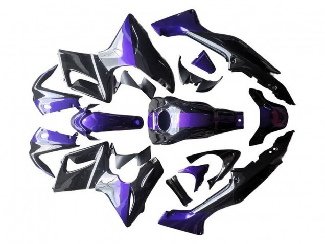 Carenados Moto Honda CBR125R 2002-2006 - Plata Púrpura Negro Brillante