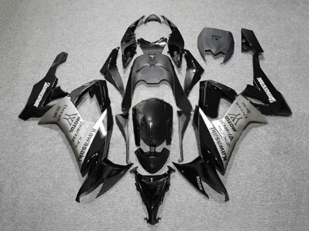 Carenados Moto Kawasaki ZX10R 2008-2010 - Negro Brillante Gris Bridgestone Motul
