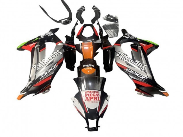 Carenados Moto Kawasaki ZX10R 2016-2020 - Plata Negro Rojo Naranja Superbike