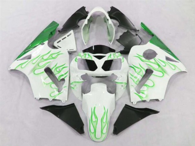 Carenados Moto Kawasaki ZX12R 2002-2006 - Blanco Verde Llama