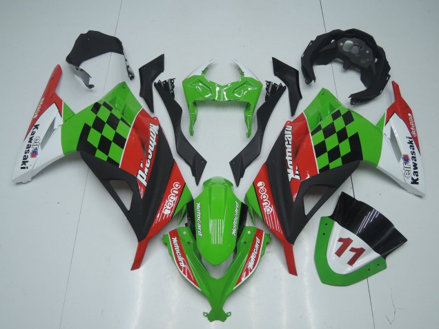 Carenados Moto Kawasaki EX300 2013-2024 - Verde Blanco Rojo Negro Motocard