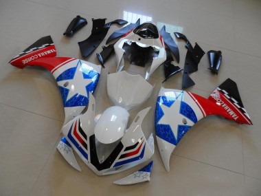 Carenados Moto Yamaha YZF R1 2012-2014 - Blanco Azul Rojo Negro Estrella