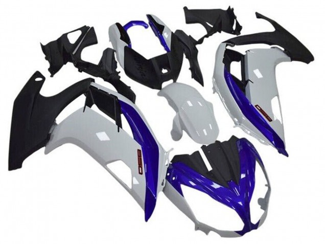 Carenados Moto Kawasaki Ninja 650 EX650 2012-2016 - Blanco Azul Negro Mate