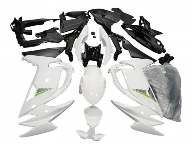 Carenados Moto Kawasaki Ninja 650 EX650 2020-2025 - Blanco Brillante Verde