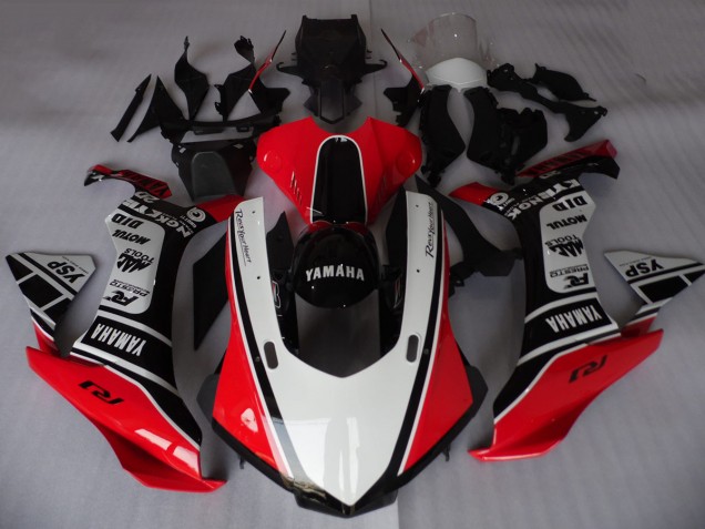 Carenados Moto Yamaha YZF R1 2015-2019 - Blanco Rojo Negro Motul YSP