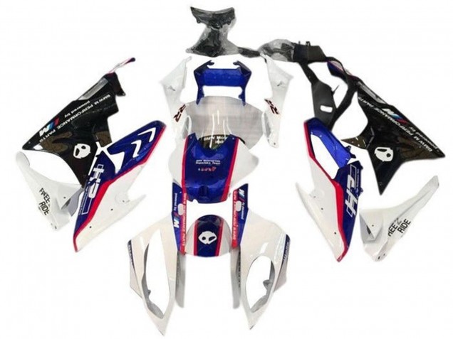 Kits Carenado Moto BMW S1000RR 2017-2018 - Blanco Azul Rojo Negro Brillante