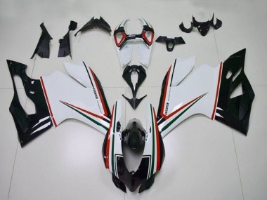 Carenados Moto Ducati Panigale 1199 2011-2014 - Blanco Rojo Verde Negro Brillante