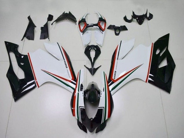 Carenados Moto Ducati Panigale 1199 2011-2014 - Blanco Rojo Verde Negro Brillante