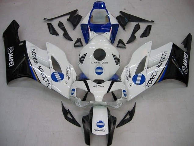 Carenados Moto Honda CBR1000RR 2004-2005 - Blanco Azul Negro Brillante Konica Minolta